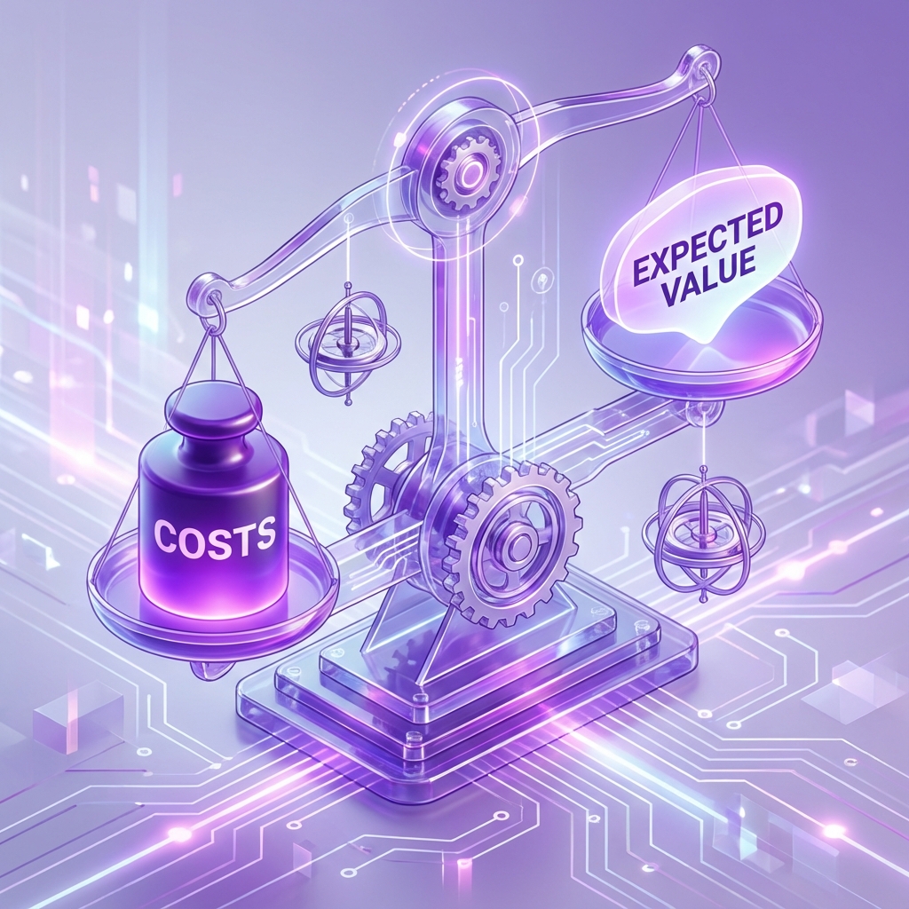 Expected Value and Break-even Probability: Costs Turn Beliefs into Math